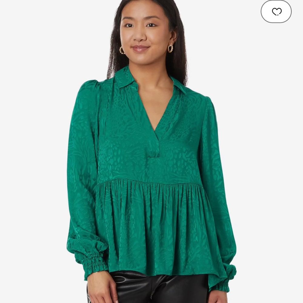 NWT Lily Pulitzer Jaylene long sleeve jacquard blouse